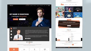 Responsive Personal Portfolio Website HTML CSS and JavaScript Bootstrap [upl. by Georgeanne]