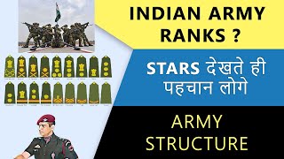 Indian Army Ranks And Structure Explained  Hindi [upl. by Race]