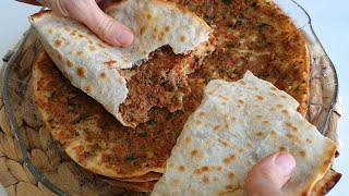 Amazing Pizza Lahmacun Recipe The Best of Turkish Food [upl. by Sidney741]