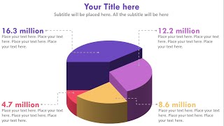 Make Beautiful 3D Pie charts in PowerPoint  Step by step tutorial [upl. by Enrak]