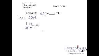 Simple Unit Conversion 1  Ounces to mL [upl. by Boardman]