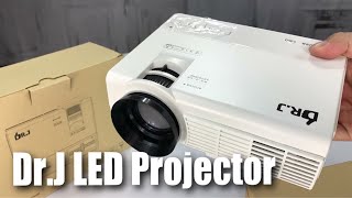 DRJ 1500 Lumens Portable Mini LED Projector 170 Inch Max Projection Display Full Test and Review [upl. by Atrice]