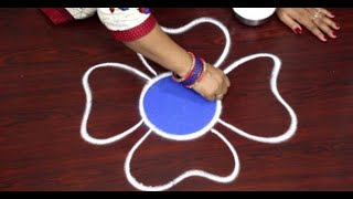 New year 2021 muggulu by easy rangoli Suneetha  Amazing New year Kolam rangoli designs [upl. by Niwde422]