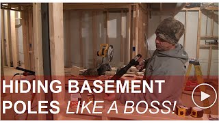 Hiding Basement Support poles [upl. by Rossing77]