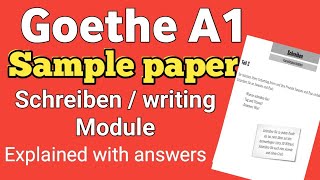 Goethe A1 exam sample paper  Schreiben writing module ASAP German Language classes Pune [upl. by Adnahs]