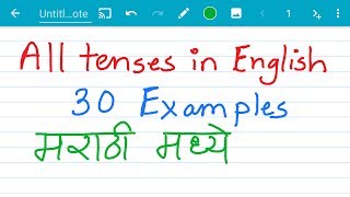 All 12 tenses in English with examples in Marathi मराठी [upl. by Aicilihp]