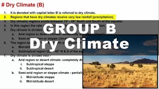 Koppen Scheme  Dry Climate B  UPSC IAS Geography [upl. by Scotti415]