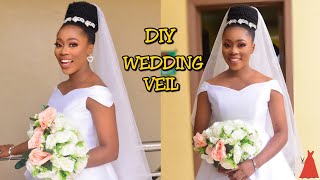 How I Made My Wedding Veil  easy method  Stitchadress [upl. by Downes]