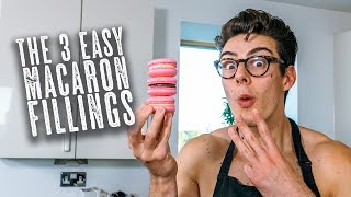 3 Easy Macaron Fillings  Topless Baker [upl. by Marienthal]