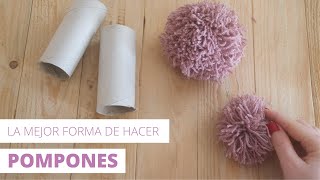 Como hacer POMPONES de LANA FÁCIL y RÁPIDO  La MEJOR forma de hacer POMPONES [upl. by Xylia447]