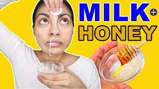 This MILK and HONEY FACE MASK quickly removes DARK SPOTS in no time How to recipe [upl. by Jaquenetta810]