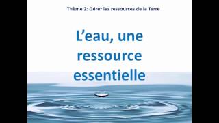 Géographie Seconde Leau une ressource essentielle  cours complet [upl. by Koppel154]