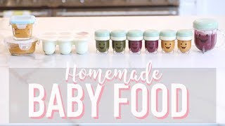 HOW TO MAKE BABY FOOD HOMEMADE PUREES  Angela Lanter [upl. by Lirva]