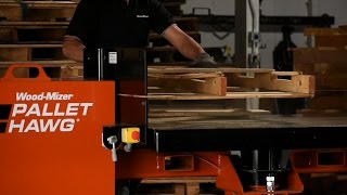 Pallet Hawg PD200 Pallet Dismantler in Action  WoodMizer [upl. by Acinom]