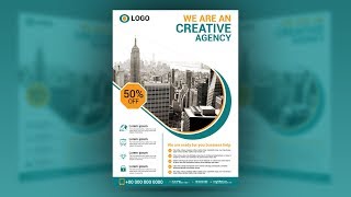 Creative Business Flyer Design in Adobe Illustrator [upl. by Yroger]