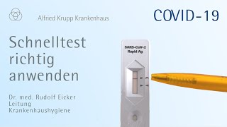 COVID19 ROCHE®AntigenSchnelltest richtig anwenden [upl. by Arbrab]