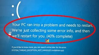 how to fix system thread exception not handled windows 10 [upl. by Kari]