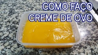 Como Faço Creme de Ovo [upl. by Laikeze]