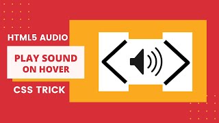 how to play a sound with CSS  Play Sound on hover  SRS CODE [upl. by Nalrah]