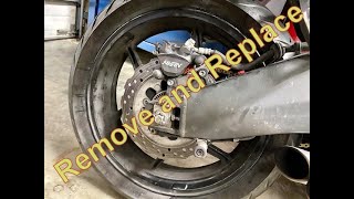 How to Remove and Replace the Rear Wheel on a Kawasaki Versys 650 [upl. by Bartolemo]