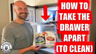 Samsung Refrigerator  How To Take Apart Drawer for Cleaning [upl. by Aicenra847]