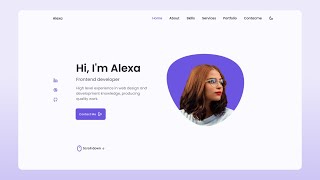 Responsive Personal Portfolio Website Using HTML CSS And JavaScript  DarkLight Mode [upl. by Uella]