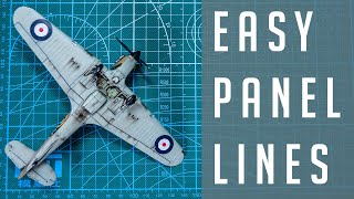 Easy Panel Line Wash or Pin Wash for your Scale Model Aircraft [upl. by Emelen]