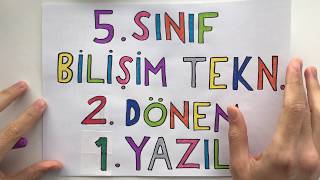 5 Sınıf Bilişim Teknolojileri 2 Dönem 1 Yazılı [upl. by Leirol]