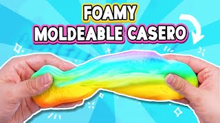 CÓMO HACER FOAMY MOLDEABLE CASERO 🌈 Craftingeek [upl. by Samot]