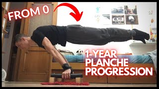 INCREDIBLE 1YEAR PLANCHE PROGRESSION  From zero to full planche [upl. by Orelee]