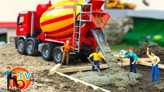 BRUDER TRUCK Construction Company Cement mixer Mercedes Benz [upl. by Klecka]