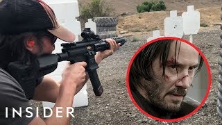 How Keanu Reeves Learned To Shoot Guns For John Wick  Movies Insider [upl. by Tierell]