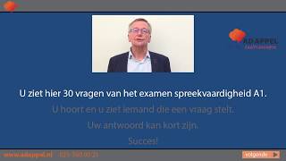 EXAMENTRAINER A1  Spreken  30 vragen  set 1 2025 [upl. by Hana]