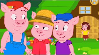 Les Trois Petits Cochons  5 Comptines  Dessin animé  Conte pour enfants avec les Ptits zAmis [upl. by Rednael]