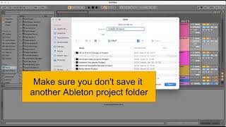 Ableton Live  Collect All and Save [upl. by Ateekram]