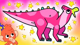 Club Baboo  L is for Lambeosaurus  Learn Dinosaur names and more with Baboo the monkey [upl. by Nnaid]