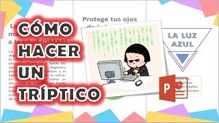 CÓMO HACER UN TRÍPTICO POWER POINT DESCARGA LINK MODELO [upl. by Dewees]