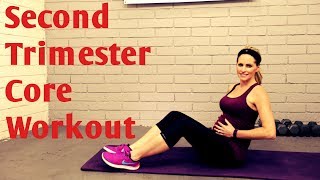 2nd Trimester Prenatal Core WorkoutGood for 1st or 3rd Trimester too [upl. by Caplan130]