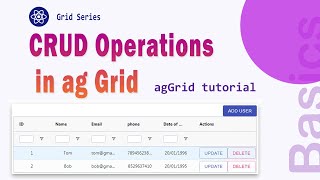 React AgGrid Tutorial CRUD Operations with Popup Modal with JSONServer  Codenemy Tutorial [upl. by Aliek]