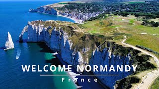 Welcome Normandy  Mont Saint Michel  Etretat  4K AERIAL DRONE [upl. by Persian]