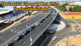 Spintex Flowerpot Interchange West Africas Longest Flyover Officially Commissioned [upl. by Koffman643]