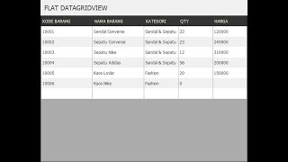 DataGridView Flat Design VBNet  Visual Studio [upl. by Eellehs675]