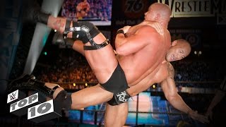 The Rocks most iconic Rock Bottoms WWE Top 10 [upl. by Ramoh]