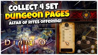 Diablo 3 How to Complete Set Dungeon Pages for Altar of Rites Season 28 [upl. by Anerda]