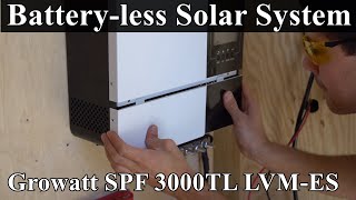 No Battery Solar Power System Growatt SPF 3000TL LVMES [upl. by Rehpotisrhc]