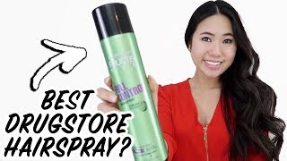 Garnier Fructis Full Control Hairspray Review  wear test  Best Drugstore Hairspray [upl. by Chladek]