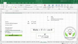 Convertir Watts a Amperes W  A [upl. by Casteel117]
