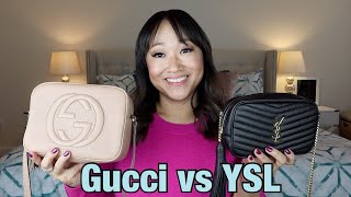 YSL Mini Lou Camera Bag vs Gucci Soho Disco Bag  Luxury Handbags [upl. by Suryt]