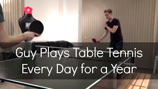 Guy Plays Table Tennis Every Day for a Year [upl. by Sire]