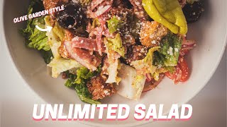 SALAD AND BREADSTICKS  Olive Garden Style Unlimited Salad and Breadsticks [upl. by Avera]